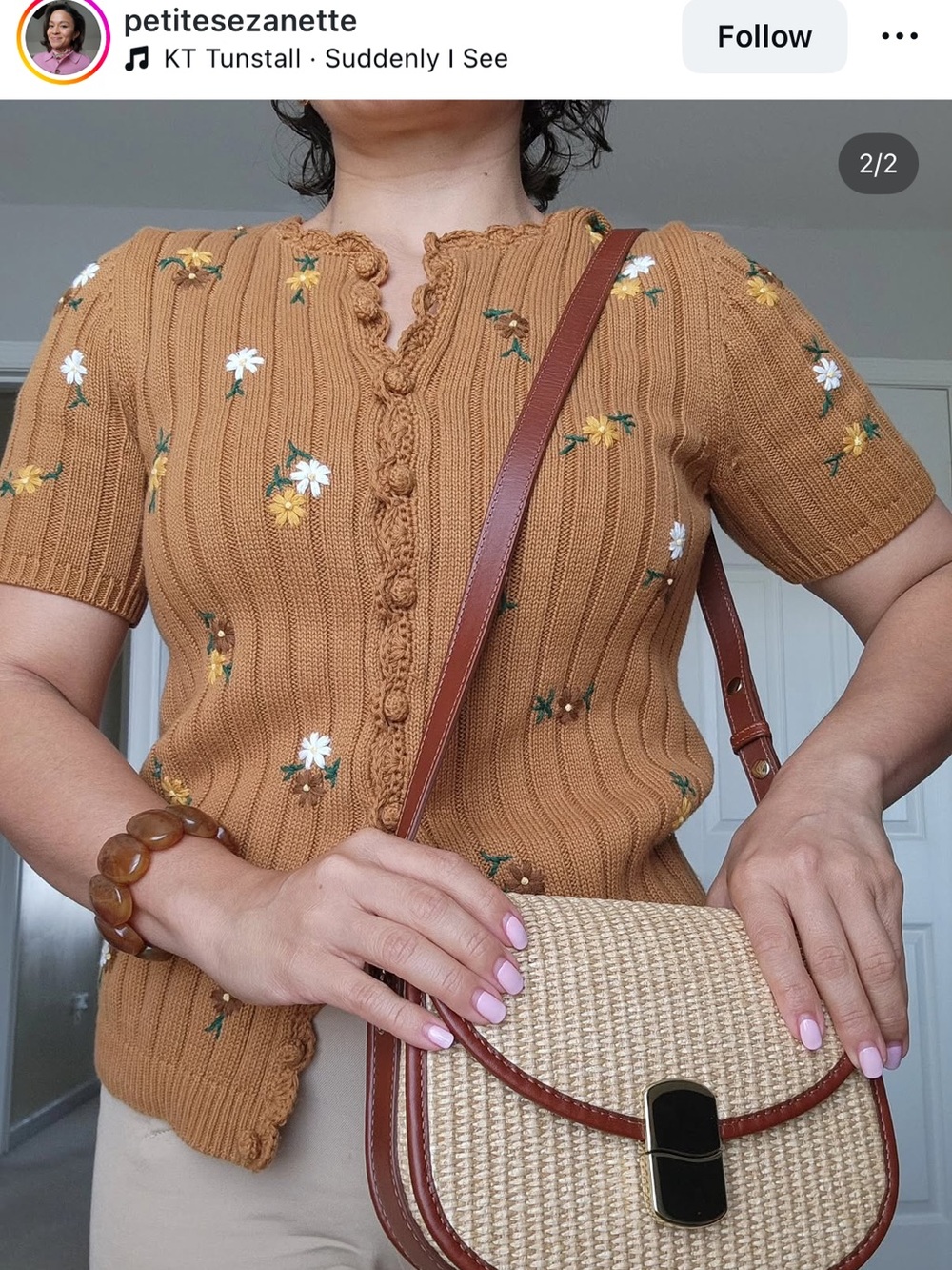 NWT Sezane Ilane Cardigan in Camel size S - Picture 5 of 5